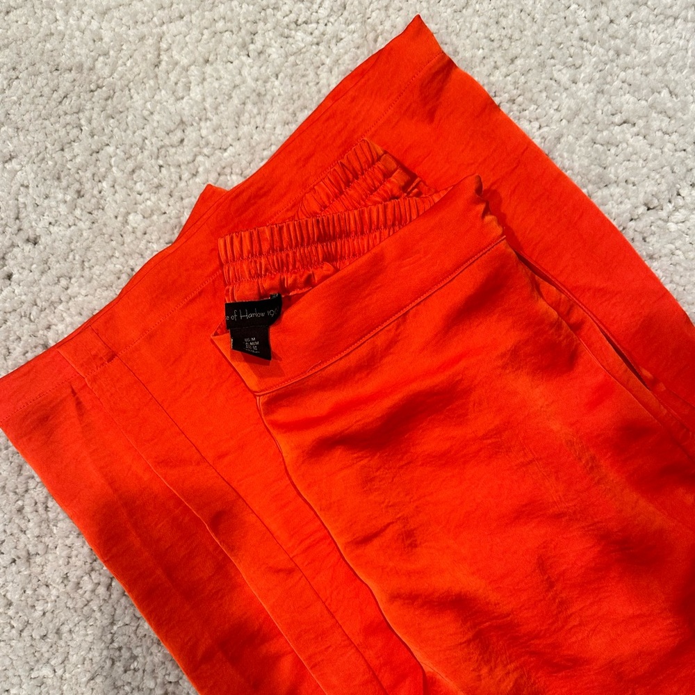 House of Harlow red satin pants in womens medium
